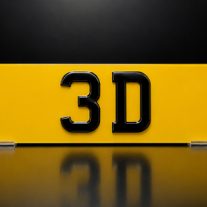 3D GEL Number Plate SET