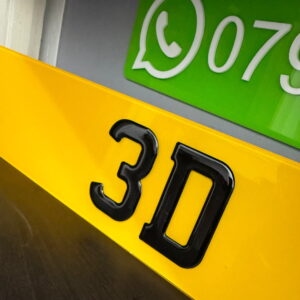 Pair of 3D Gel Number Plates Premium